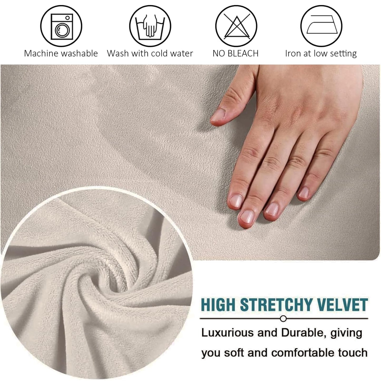 YushengTai Velvet Office Chair Cover, with Armrest, Office Chair Cover, High Backrest, Gaming Chair Cover, Chair Covers with Armrests, Removable