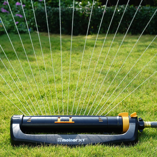 Melnor XT Turbo Oscillating Sprinkler, Black, Up to 4500 Sq. Ft. Coverage, Plastic, Oscillating Style
