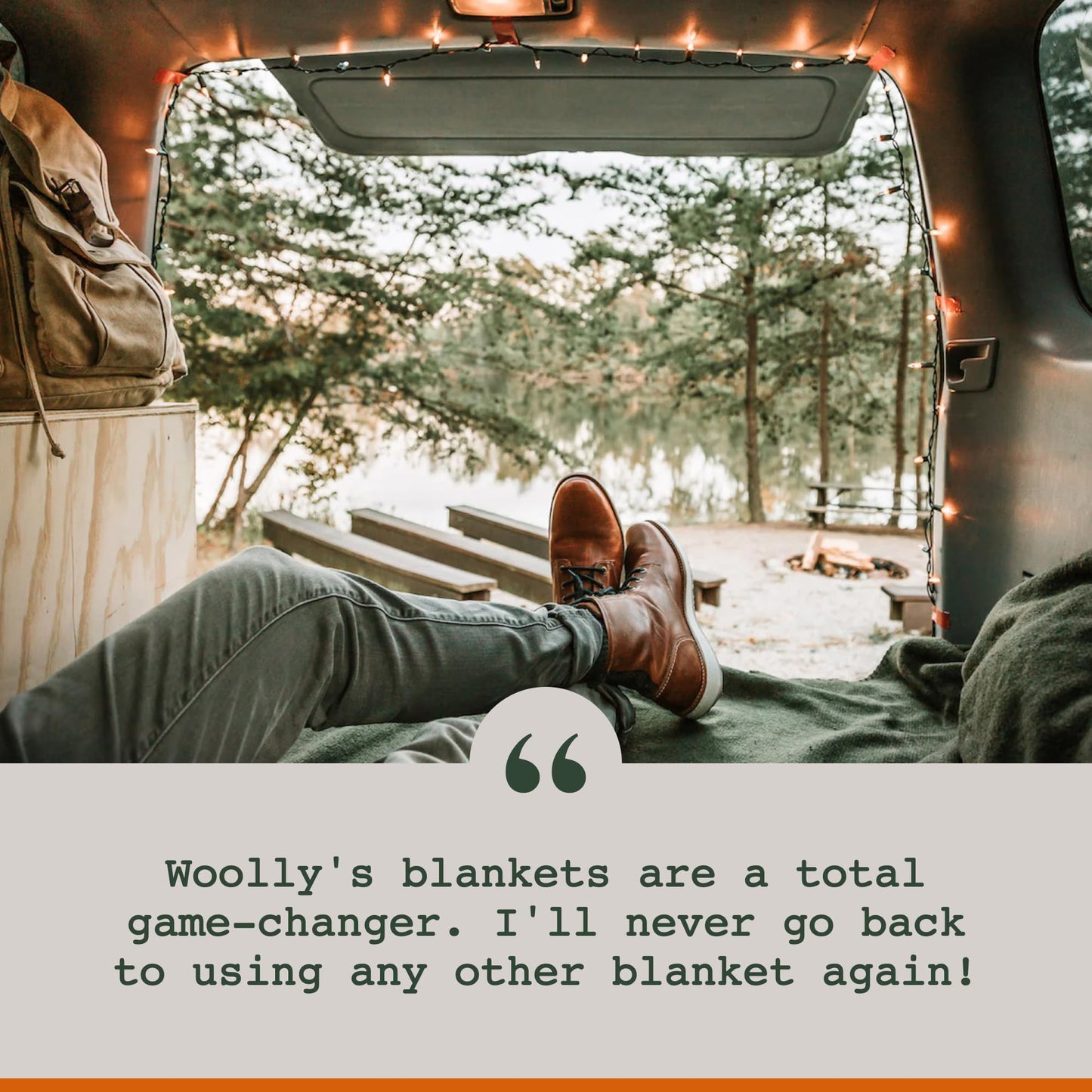topuhair Woolly Mammoth Woolen Company Explorer Collection Wool Blanket 66" x 90" Navy Blue