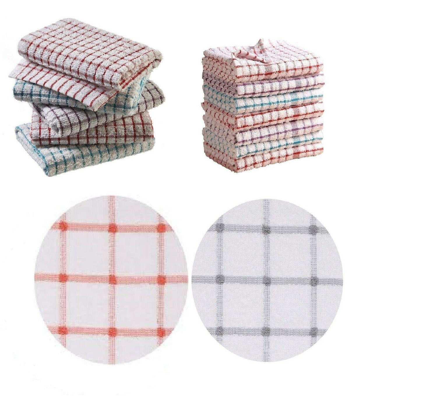 Hotel Quality KITCHEN TERRY TEA TOWEL 100% COTTON SOFT TOUCH in Pack of 15