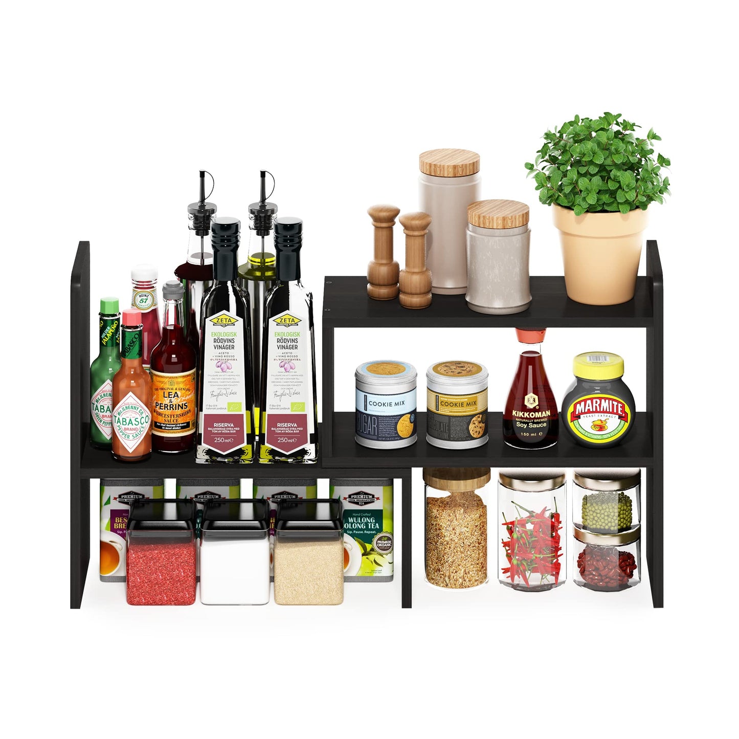 Furinno Classic Desk Top Organizer Bookshelf, Espresso