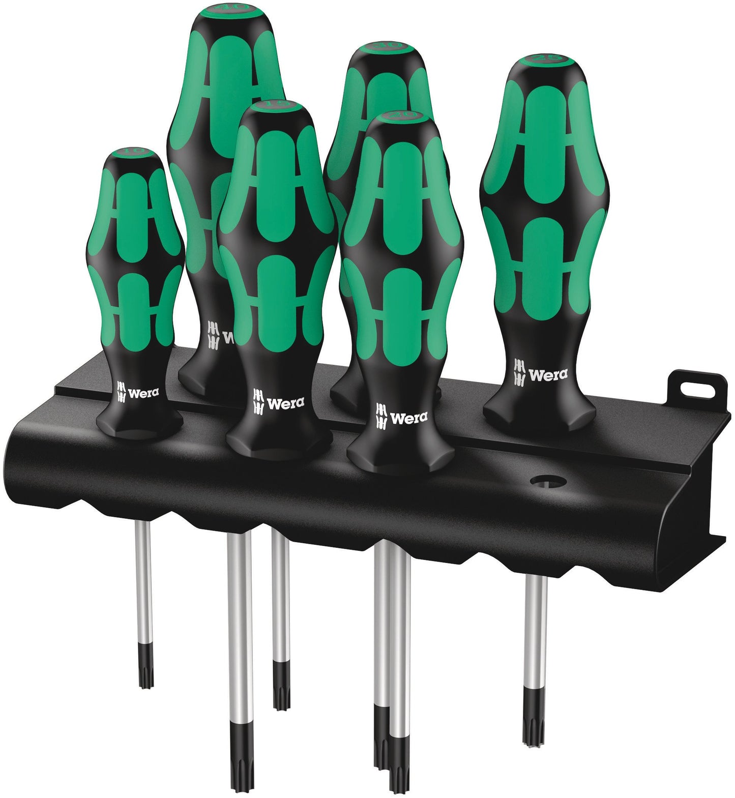 Wera 367/6 TORX? Kraftform screwdriver set with rack, 6pc, 05028062001,Multi-colour,315 x 155 x 40 mm