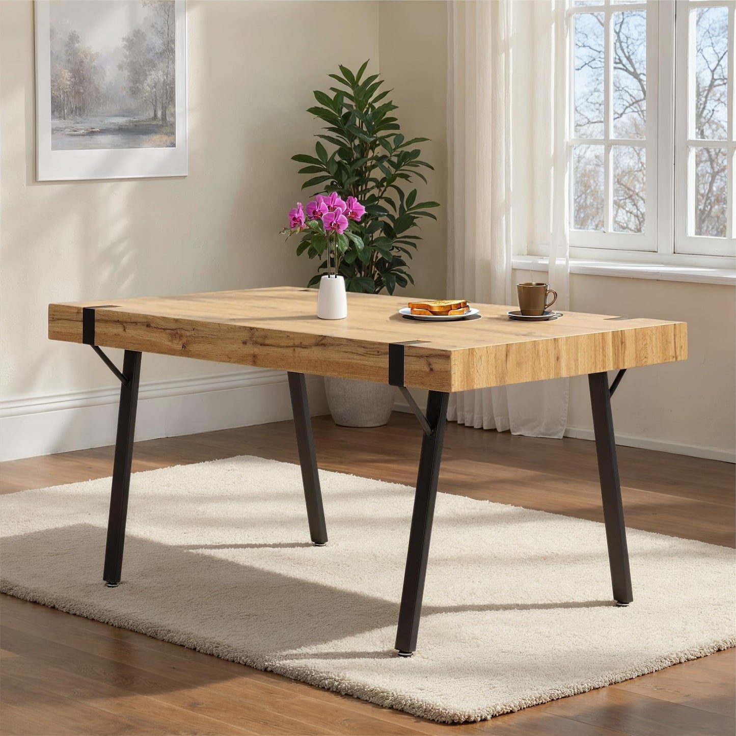 Seconique Treviso Dining Table in Light Oak Effect