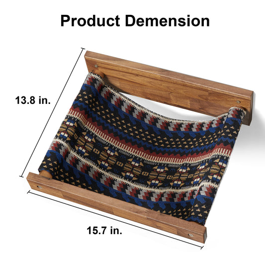 FUKUMARU Cat Hammock Wall Mounted Large Cats Shelf - Modern Beds and Perches - Premium Kitty Furniture for Sleeping, Playing, Climbing, and Lounging -