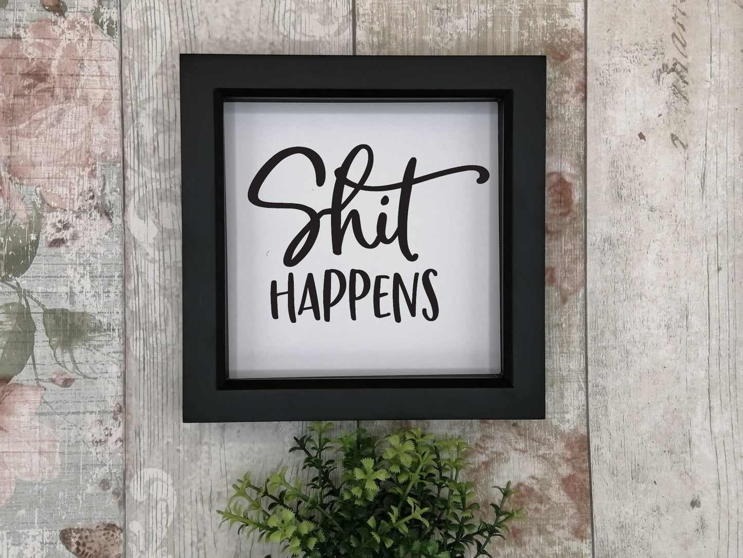 Sh*t Happens Bathroom Accessory - Funny Toilet Sticker - Car Bumper Sticker - Toilet Lid Decal - Bathroom Wall Art - Bathroom Sign