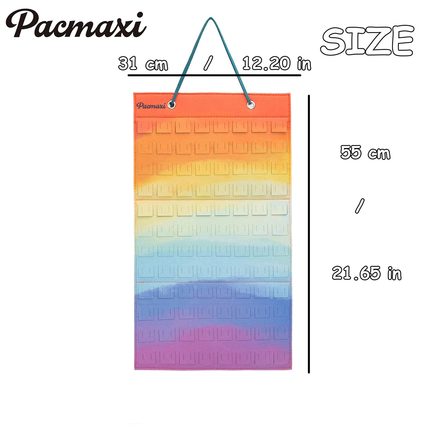 PACMAXI Hanging Brooch Pin Organizer, Display Pins Storage Case, Brooch Collection Storage Holder, Holds Up to 96 Pins.(Not Include Any Accessories)