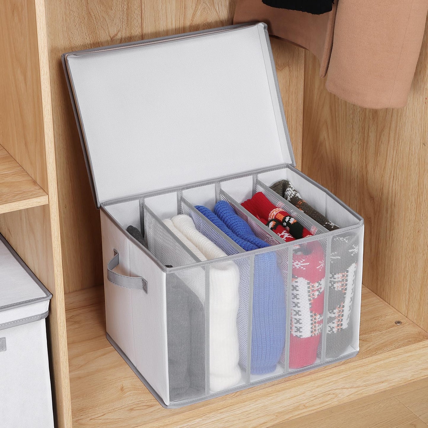 Univivi Extra Large Wardrobe Closet Organiser, 43 * 30 * 30cm, 2 pack