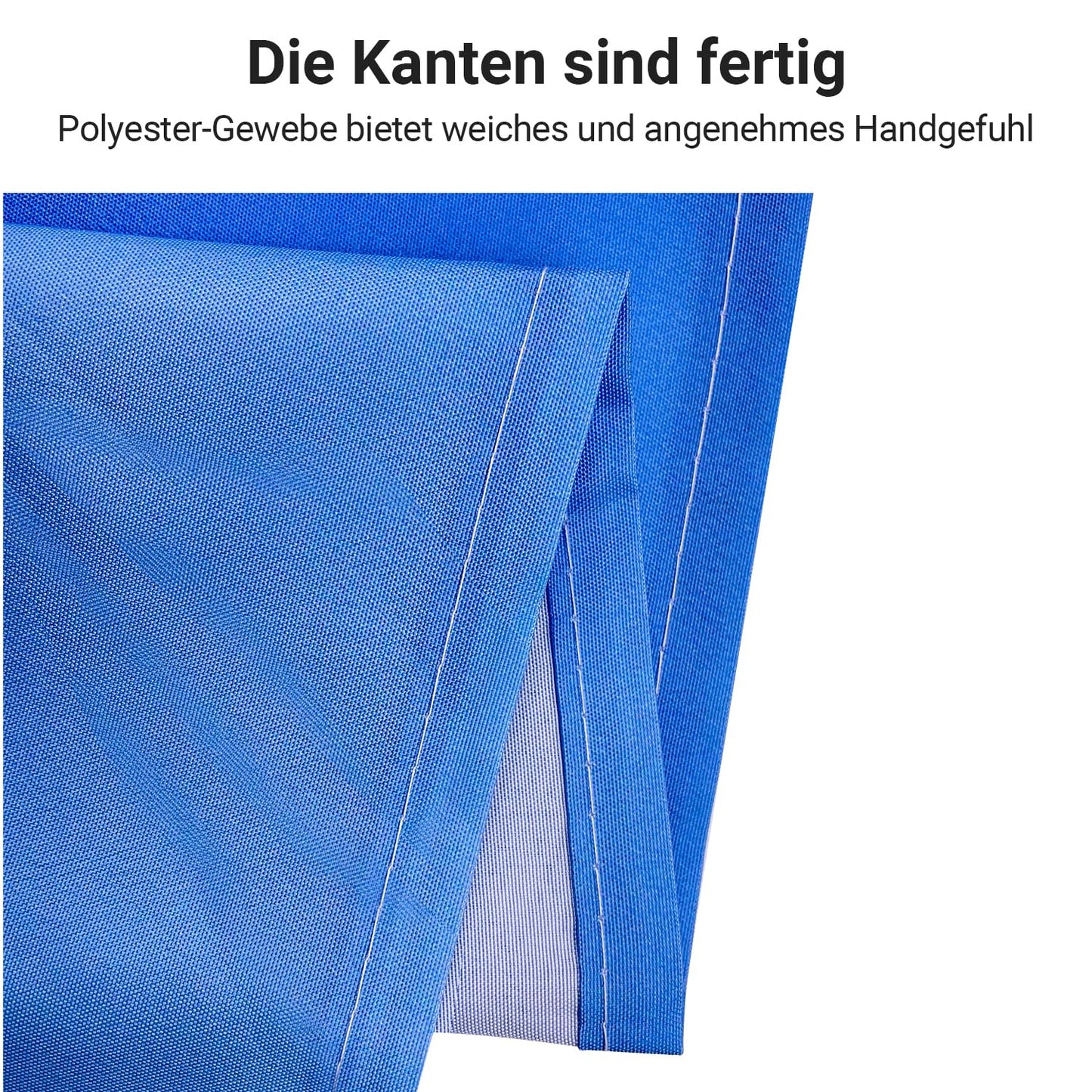 Lerores Shower Curtain, 180 x 160 cm, Sea Blue, Weighted Hem, Anti-Mould Textile, Water-Repellent
