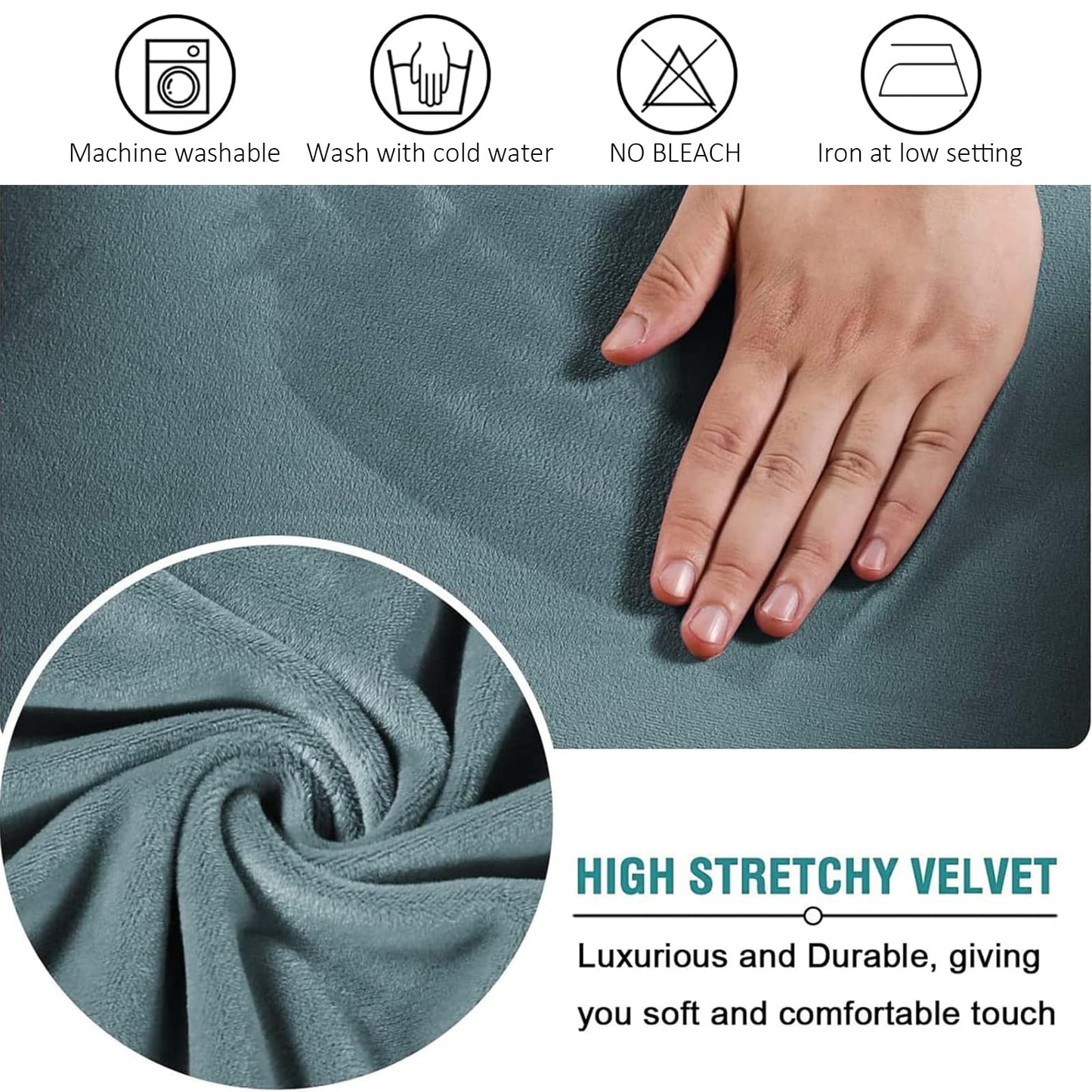 YushengTai Velvet Office Chair Cover, Stretch Office Chair Cover for Gaming Chair, Computer, Swivel Chair Cover with Armrests, Elastic