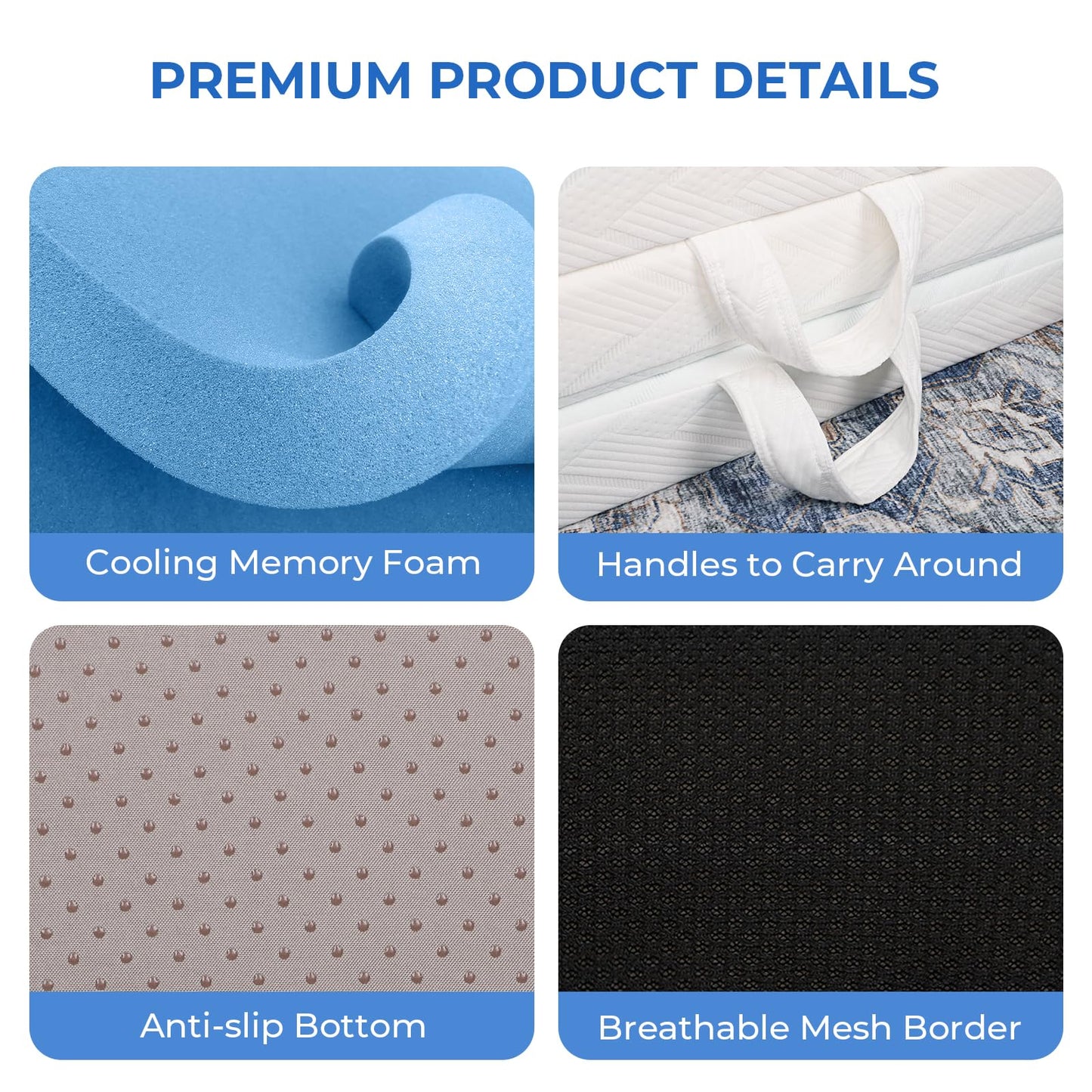 Vesgantti Folding Mattress Single 10CM Memory Foam Foldable Mattress