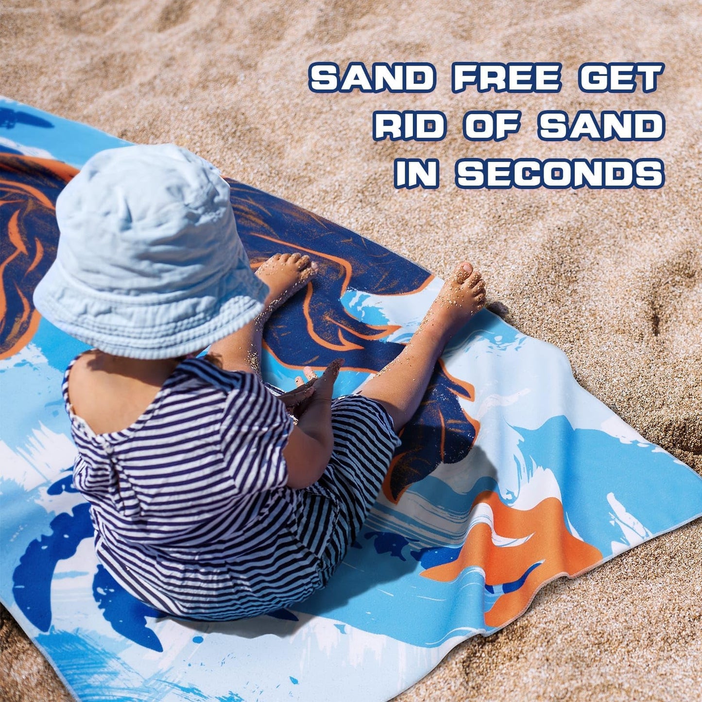 WERNNSAI Dinosaur Microfibre Beach Towel for Kids, 76 x 150cm Bath Towel