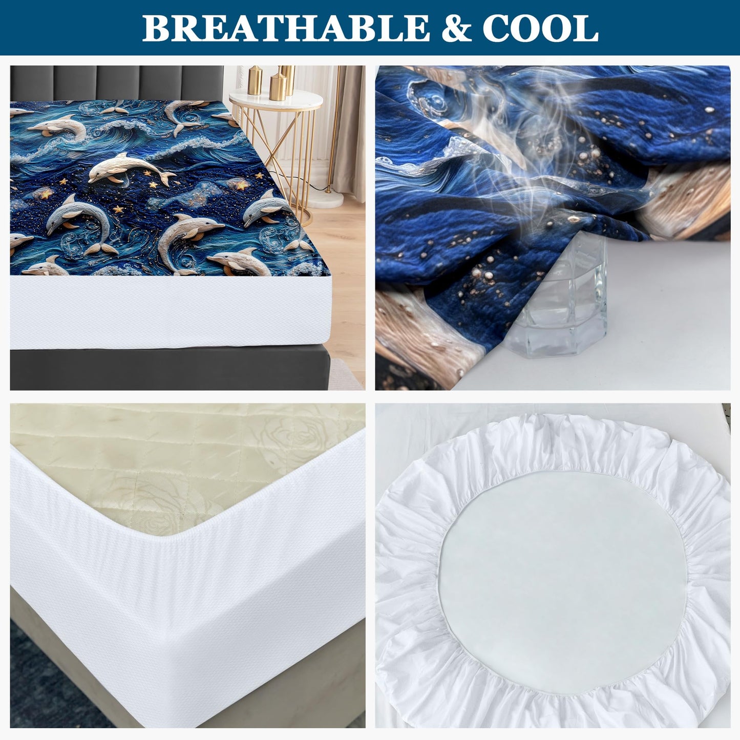 Sufdari Waterproof Mattress Protector double,150x200cm Mattress Cover for Bed,30cm Deep Pocket Fitted Sheet Style Mattress Protector with Elastic