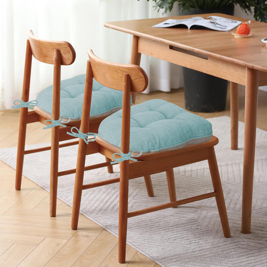 FlyGulls Non Slip Chair Cushions for Dining Chairs Set of 4 Kitchen Chair Cushions 18"x18"x3" Turfted Chair Pads Comfortable and Soft Seat Cushion