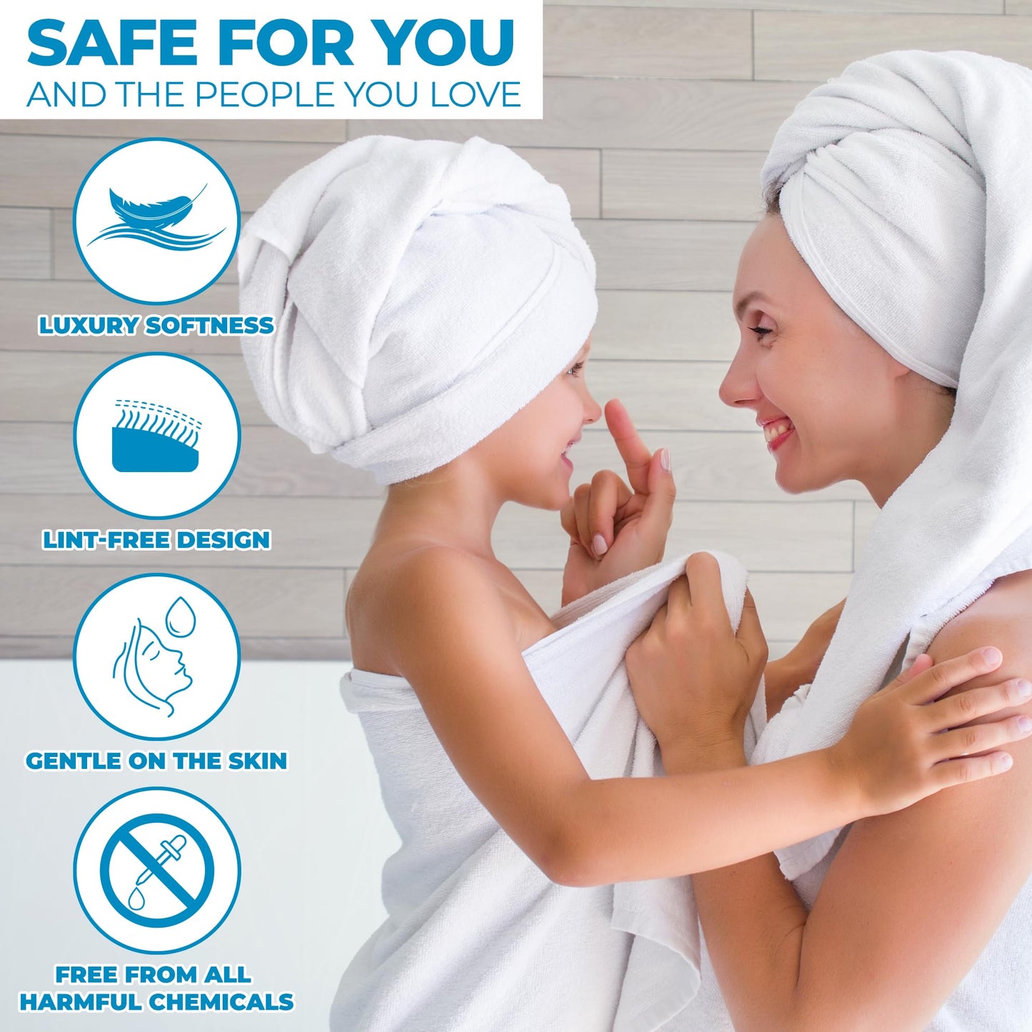 Superior Collection 100% Zero Twist Cotton Super Soft and Absorbent 3-Piece Towel Set, Brick