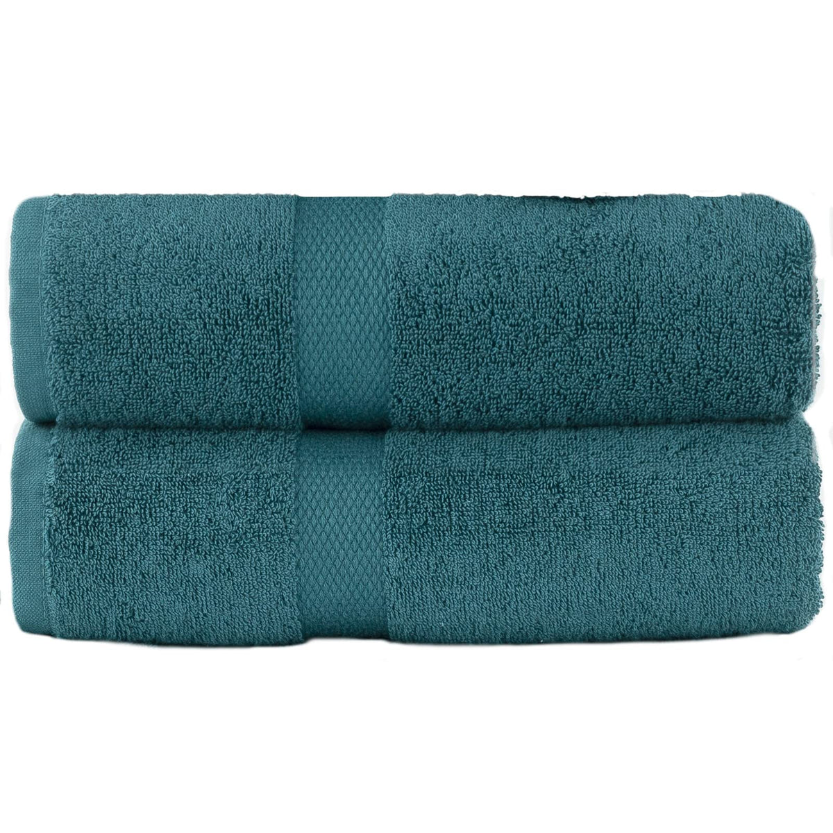 Sue Rossi 100% Egyptian Combed Cotton Hand Towels, Pack Of 2, Very Soft & Absorbent, Quick Dry 600gsm Thick Bathroom Or Kitchen Towel Set. Jade