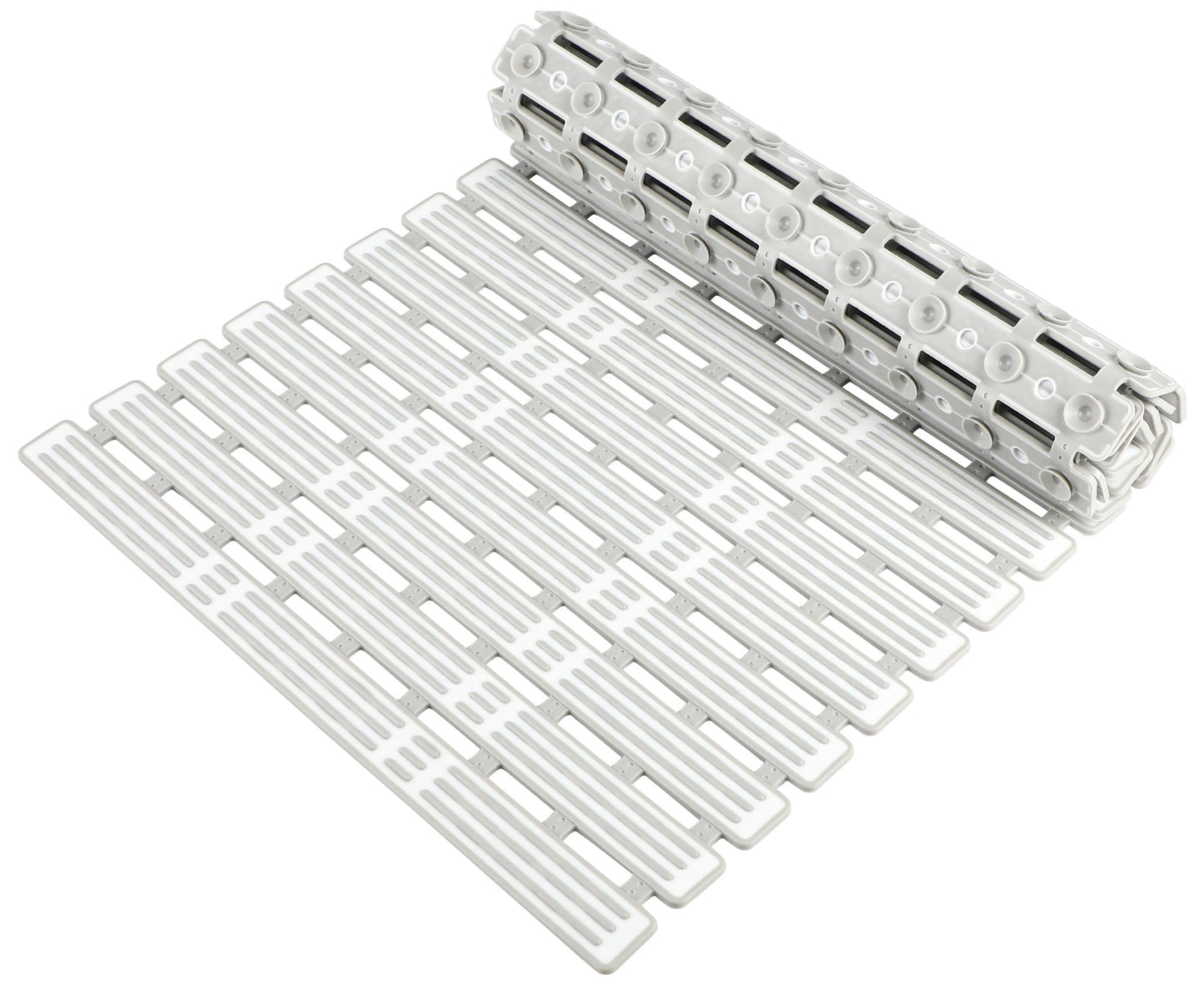WELTRXE Bath Mat, Non Slip Shower Mats, 68 x 40 cm Anti Slip Bathtub Mat, Anti Mould, Striped Textured Soft Surface with Suction Cups, Cut to Size for
