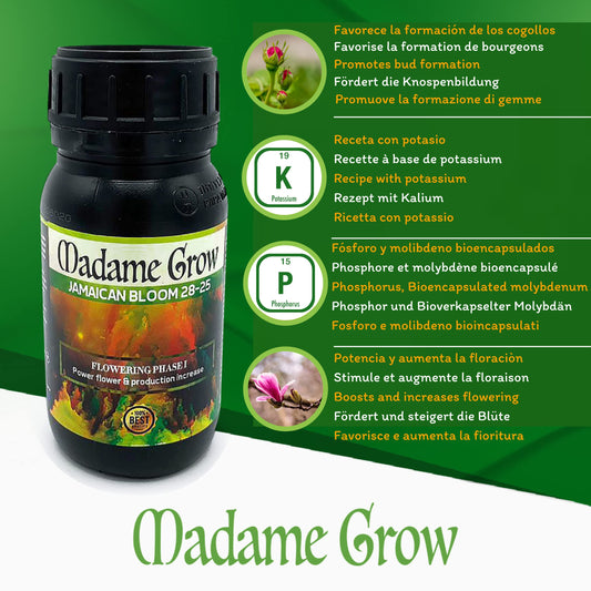 Madame Grow - Organic Fertilizer - Flowering Fertilizer - FLORAISON - JAMAICAN BLOOM - (1L)