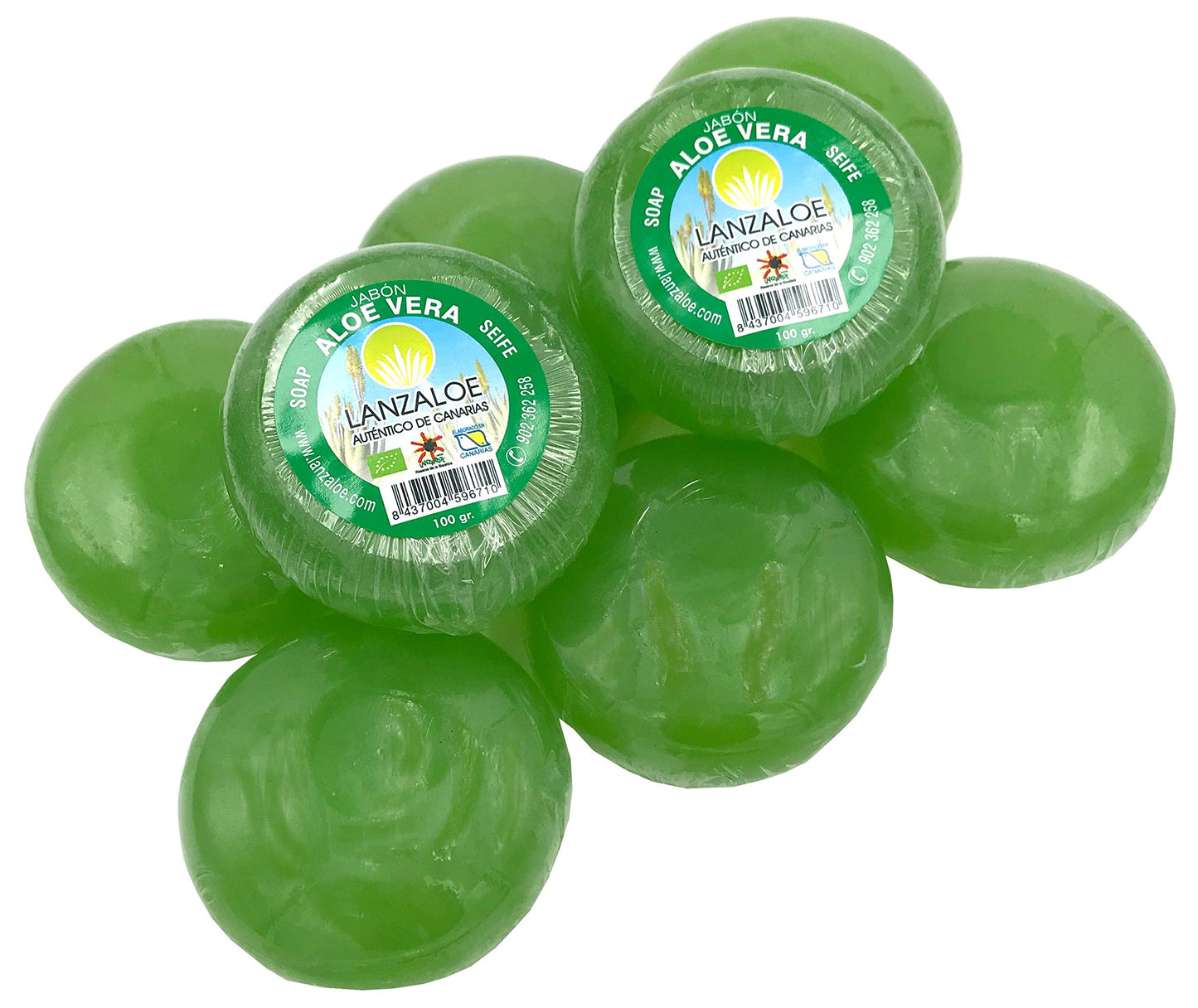 Lanzaloe Aloe Vera Soaps 100g Pack of 8
