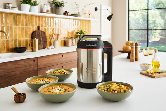 Morphy Richards Saut & Soup Maker, 1.6L, 4 Settings, Smooth, Chunky, Juice, Blend Pause Function, Family Size, Non-Stick Coated Jug, Detachable Power