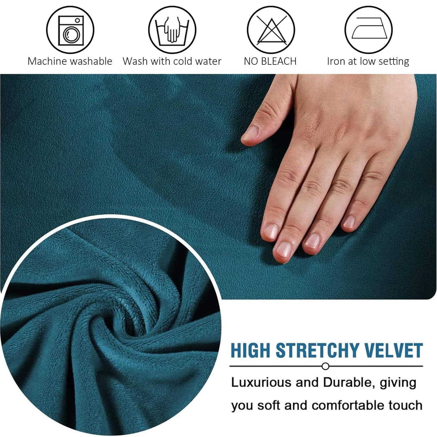 YushengTai Velvet Office Chair Cover, Chair Covers with Armrest, Seat Cover, Office Chair, High Back Seat Cover, Gaming Chair Cover