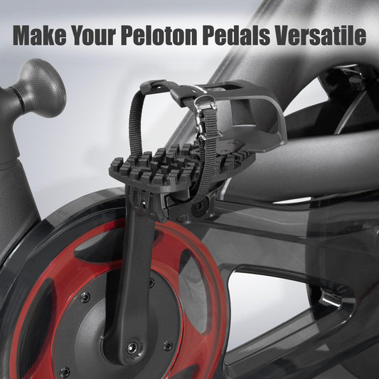 VENZO Bike Bicycle Toe Clips Cage Indoor Exercise Spin Bike Pedal Adapters - Compatible With Peloton Delta Bike Pedals - Convert Look Delta Pedals to