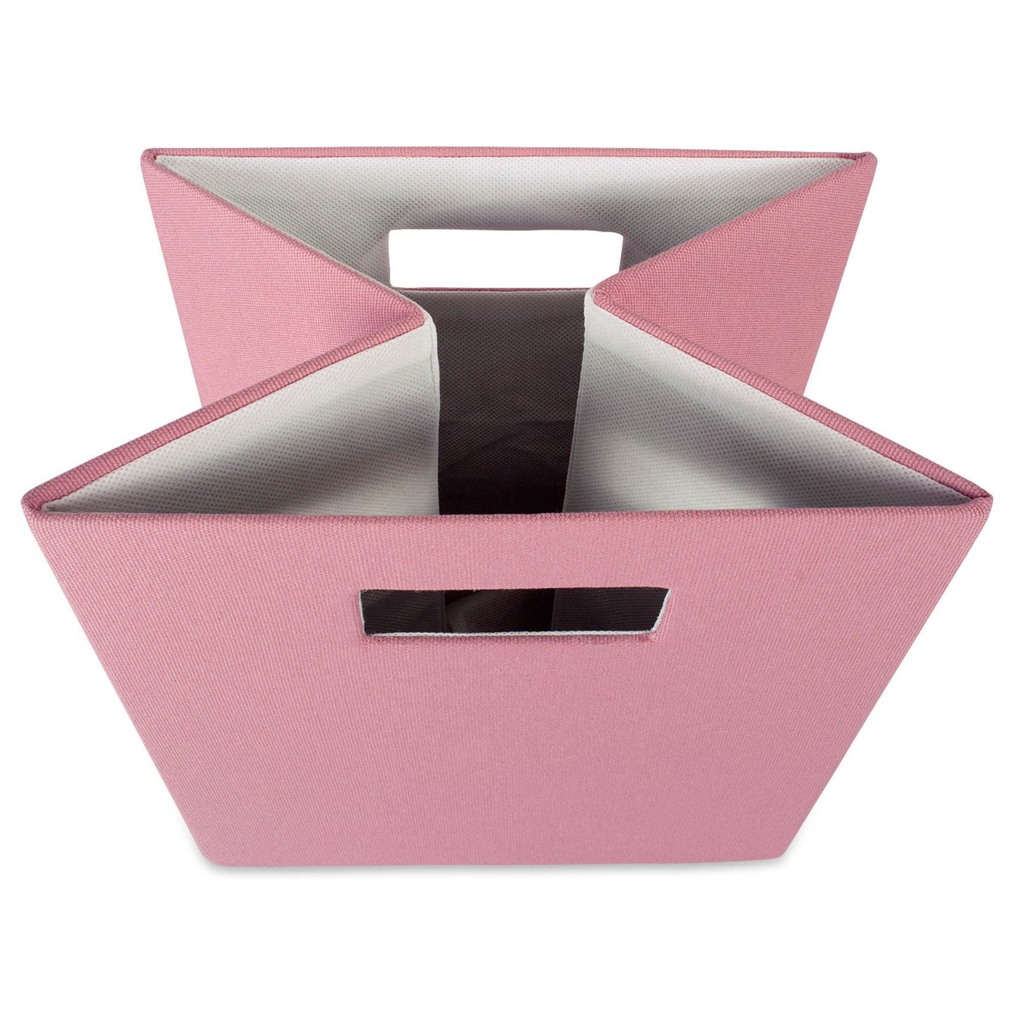 DII Hard Sided Collapsible Fabric Storage Container for Nursery, Offices, & Home Organization, (13x13x13") - Solid Rose