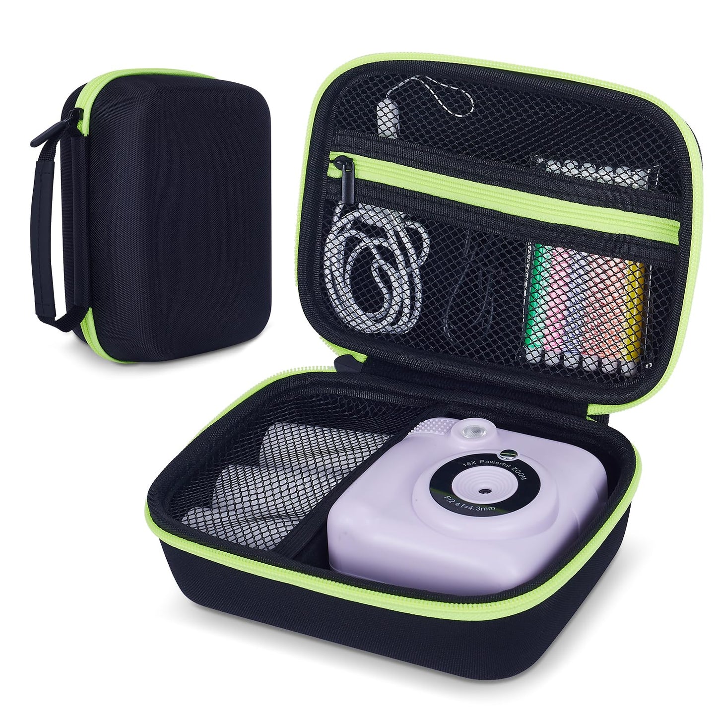 Hikkon Kids Camera Case Fit for Hangrui/Dylanto/GREENKINDER/GKTZ/Gofunly/HiMont,Portable Kids Instant Print Camera Storage Holder Organizer Bag (Case