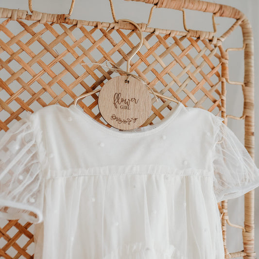 Wooden Wedding Dress Hanger Tag for Bride/Bridesmaid/Flower Girl/Maid of Honour/Mother of the Bride/Groom (Usher)