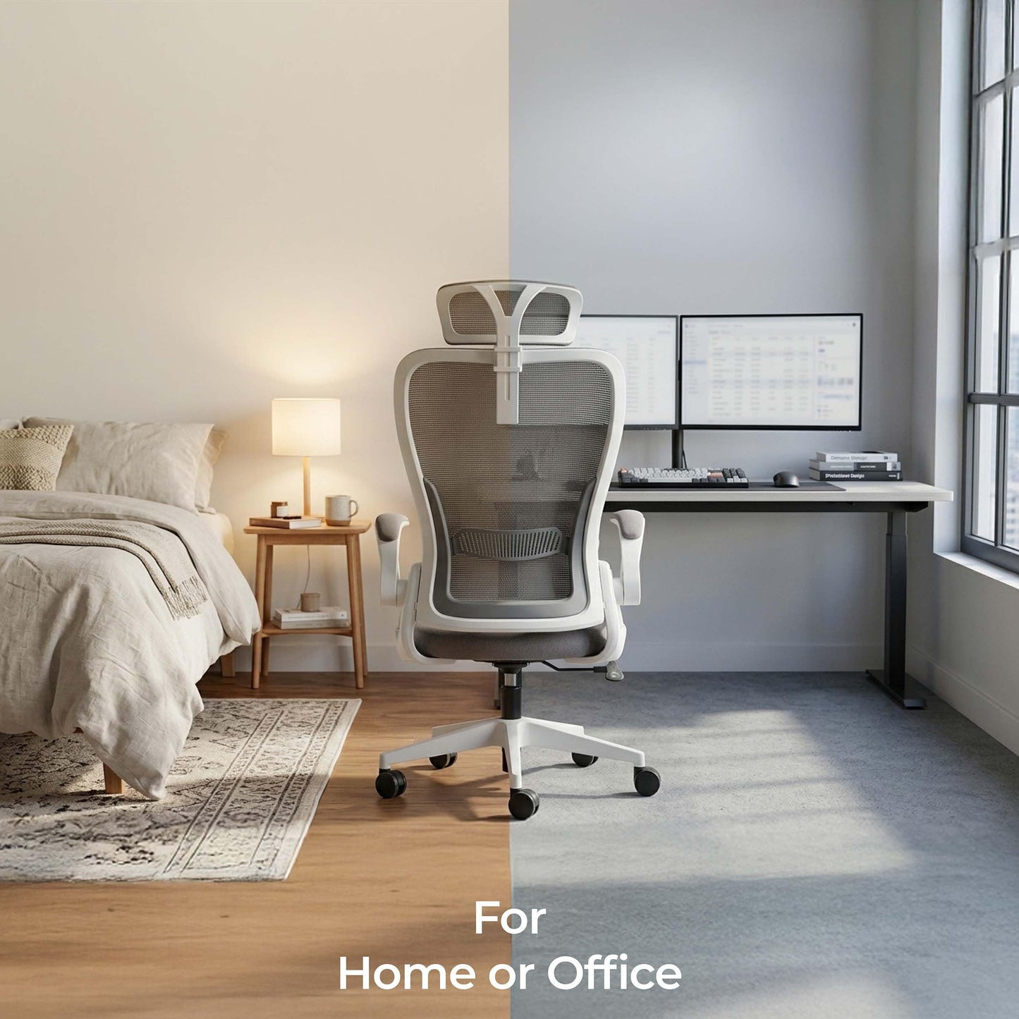 Tervo Model U | Folding Office Chair for Small Spaces | Ergonomic Design with High Rebound Mesh | Computer Desk Chair for Gaming | For Adults & Kids