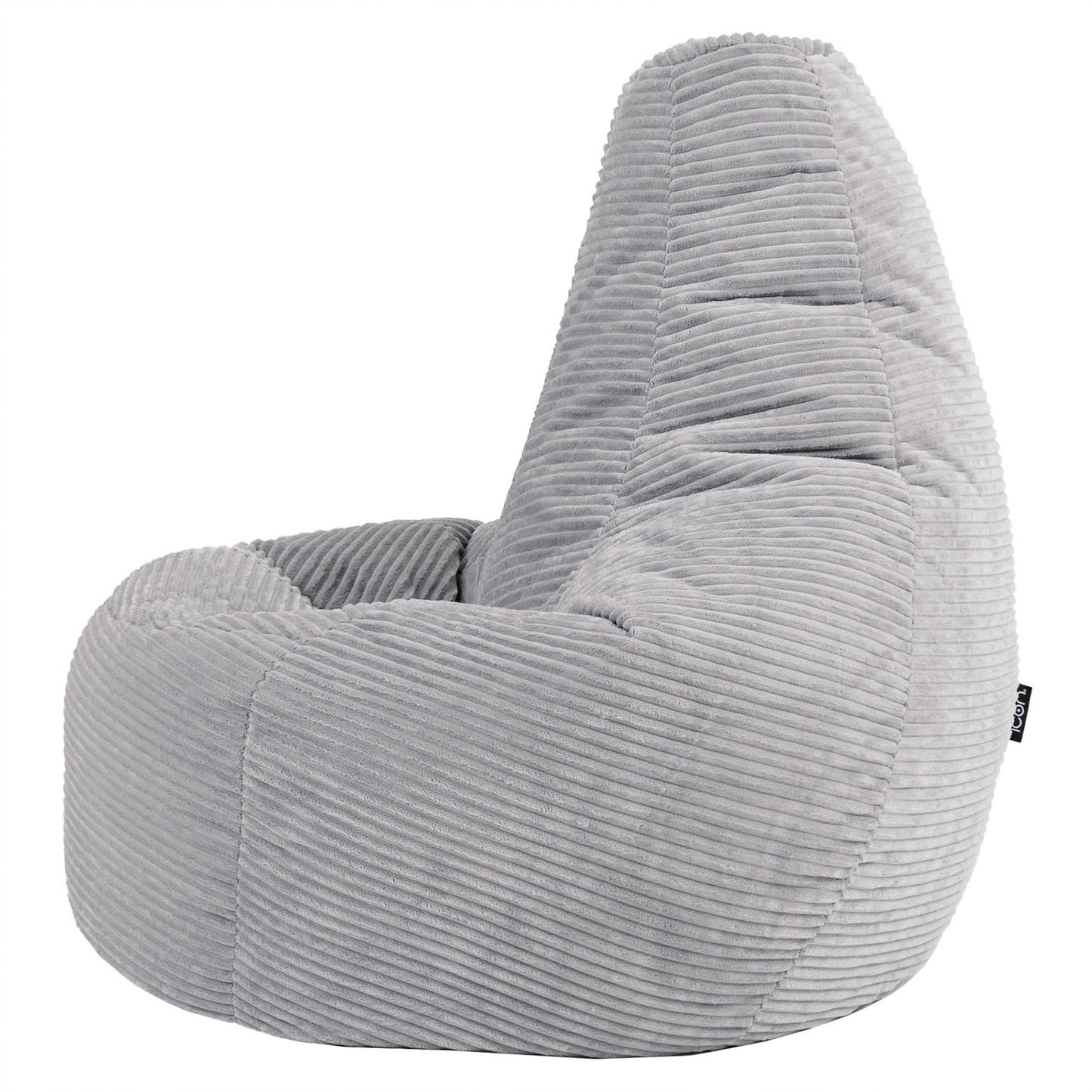 icon Dalton Large Cord Bean Bag with Filling Included, Grey