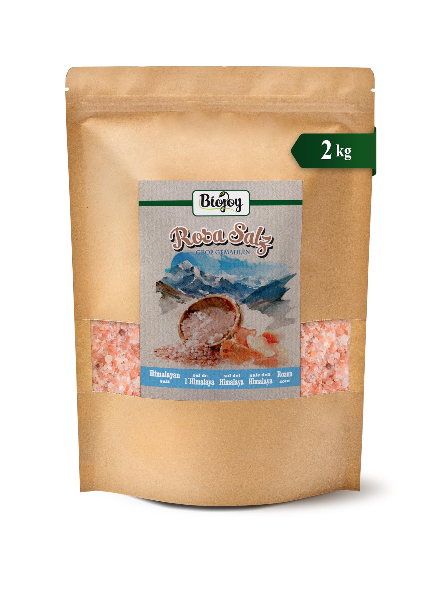 Biojoy Pink Crystal Salt - suitable for salt grinder (2 kg)