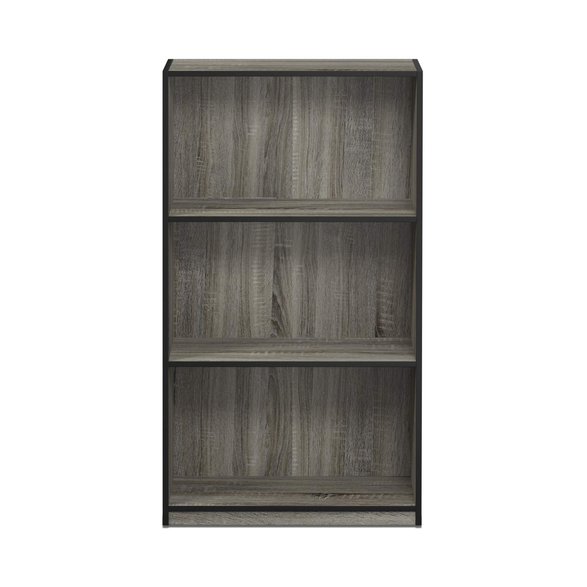 Furinno BASIC Book Shelf, 3-Tier Modern Bookshelf, Bookcase with Open Shelves, 9.3 x 21.8 x 39.5, for Living Room, Bedroom, Home Office