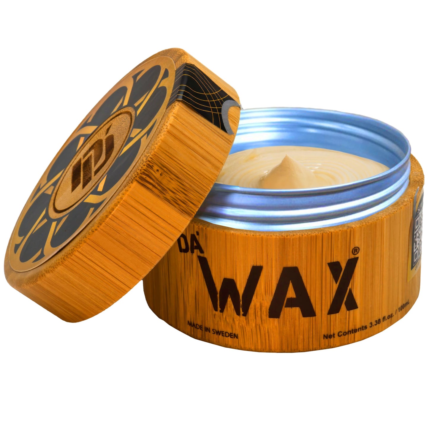 Da'Dude Da'Wax, Hair Wax for Men, Strong-Hold Mens Hair Wax in Bamboo Tub & Gift Bag