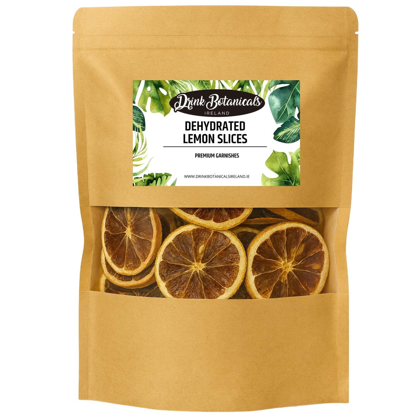 Drink Botanicals Ireland | 40+ Slices, Dried Dehydrated Dried Lemon Slice Wheels | 100% Natural | 3.527 OZ | 100 Grams | Citrus Dried Lemons for