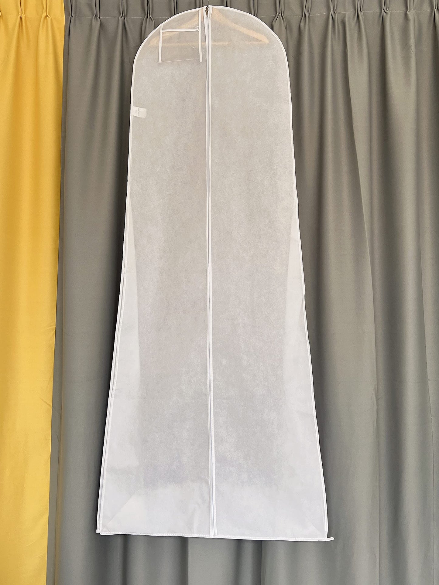 Gabkey Hanging Wedding Dress Bridal Gown Garment Cover Storage Bag Carry Zip Dustproof White