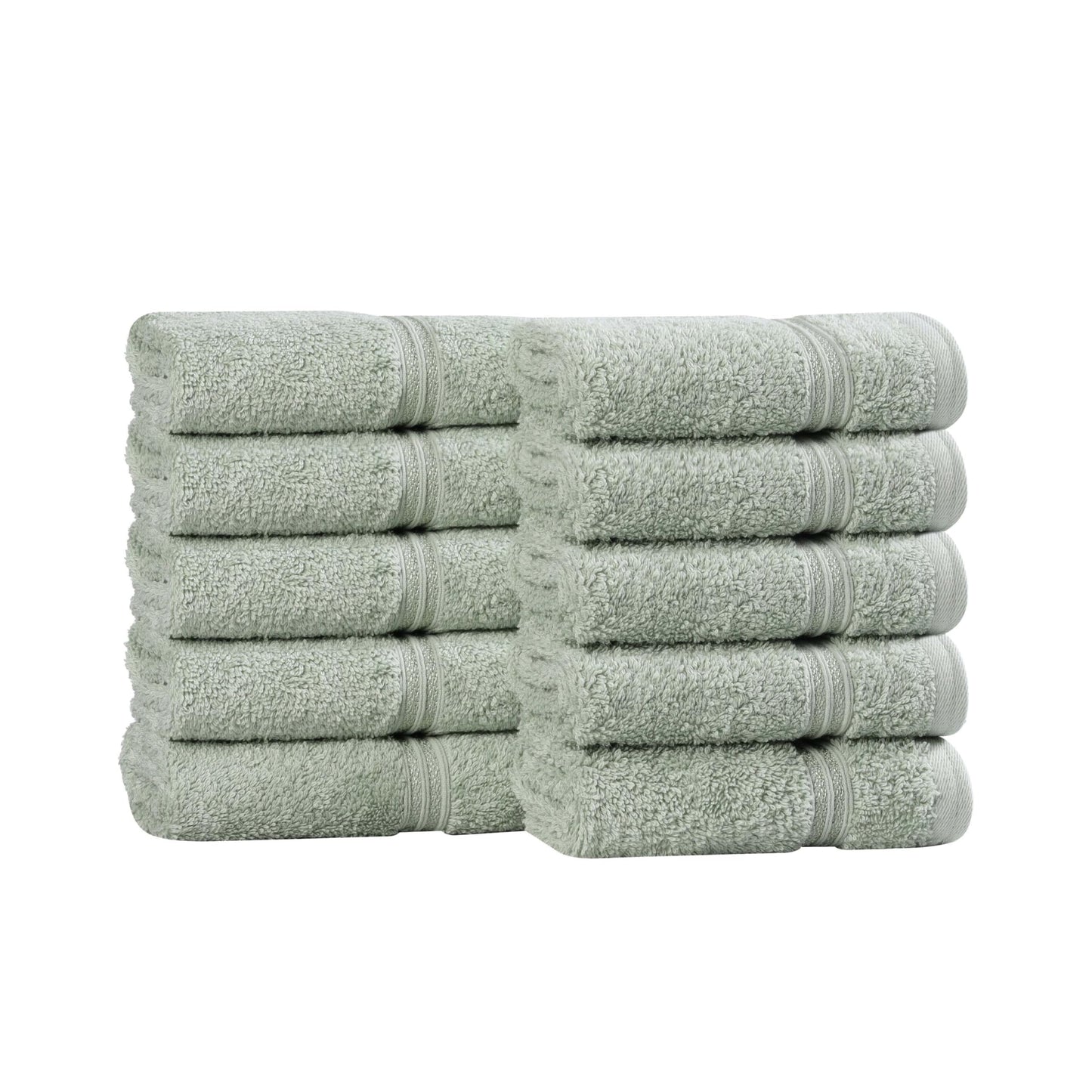Superior Set, Cotton, Sage, Face Towel