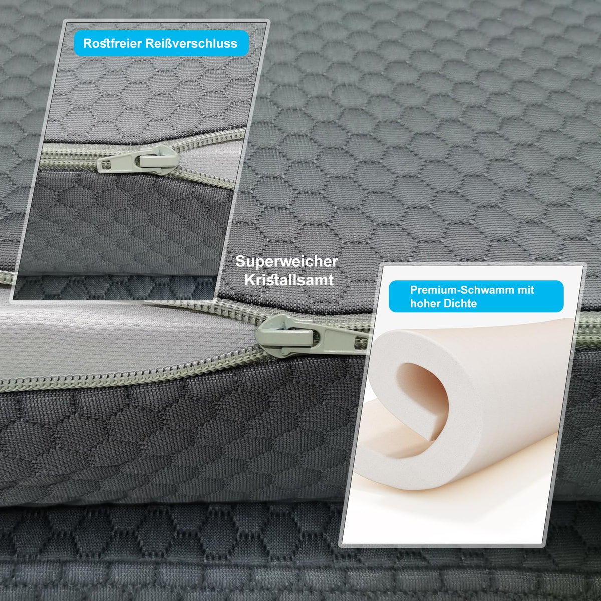 xxjolavv Thick Warm Breathable Foldable Vehicle Mattress Compatible with VW T32 T4 T5 T6 T6.1 T7 Multivan California Beach Caravelle and Transporter