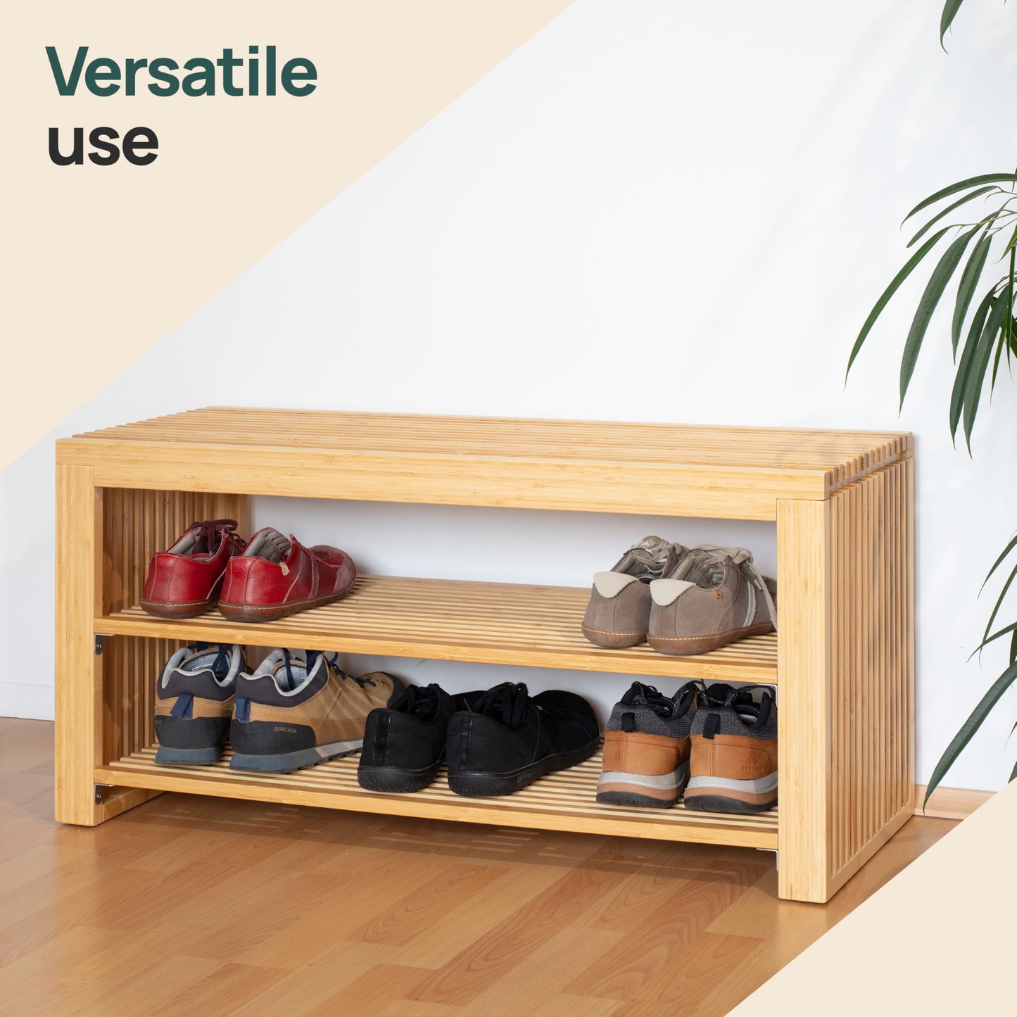 Hallway Bench - Shoe Bench Storage with Seat - Shoe Storage Benches