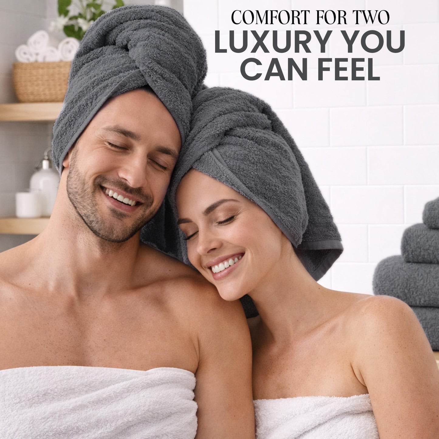 RAYMSTER 10 Piece Egyptian Cotton Towel Set - 2 Bath, 4 Face, & 4 Hand Towels Set for Daily Use - Soft, Highly Absorbent, Quick Dry, and Lightweight