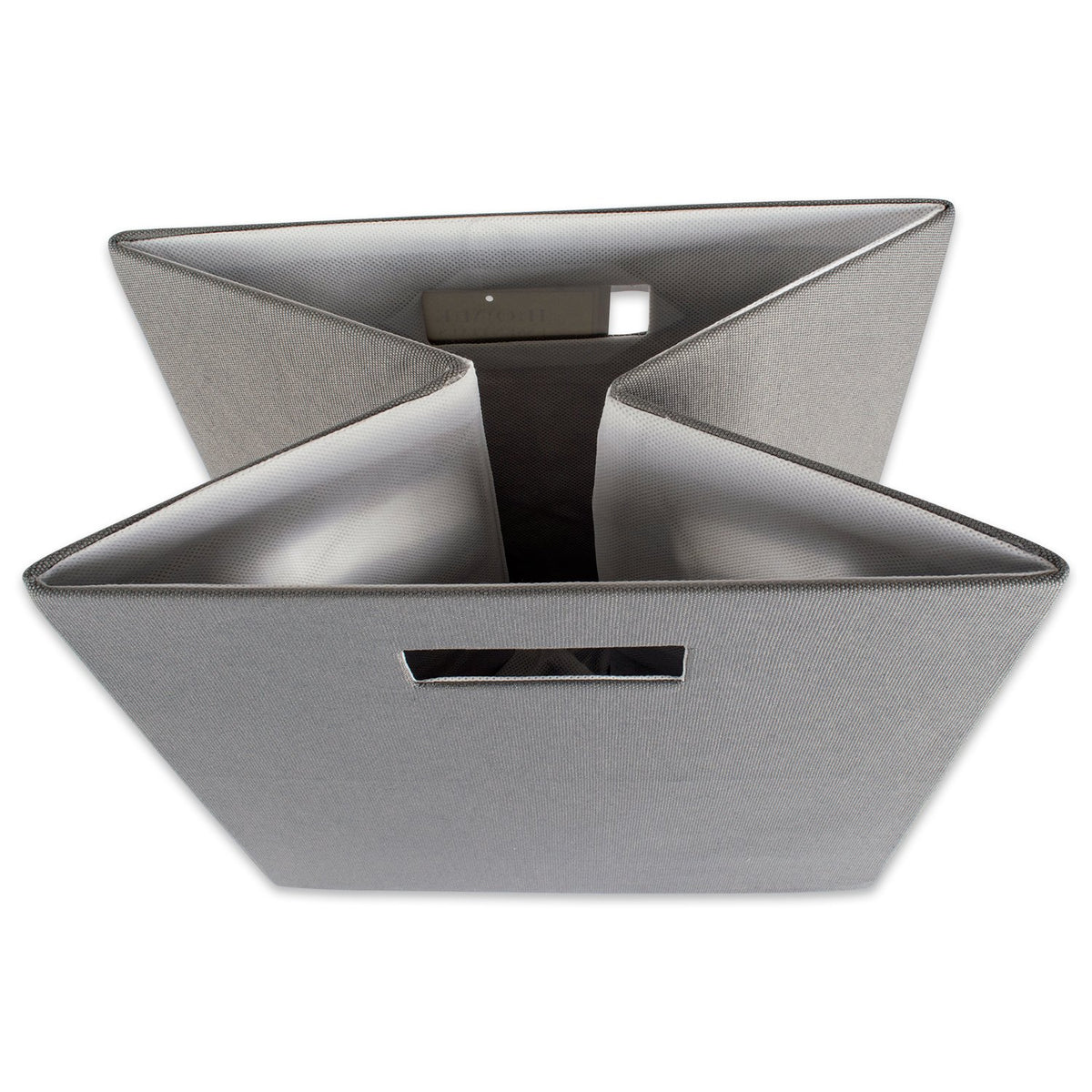 DII Hard Sided Collapsible Fabric Storage Container for Nursery, Offices, & Home Organization, 13x13x13" - Solid Gray
