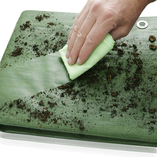 GardenMate 5m x 6m 120g/m? Green Tarpaulin - Waterproof, UV-Protected, Tear-Resistant