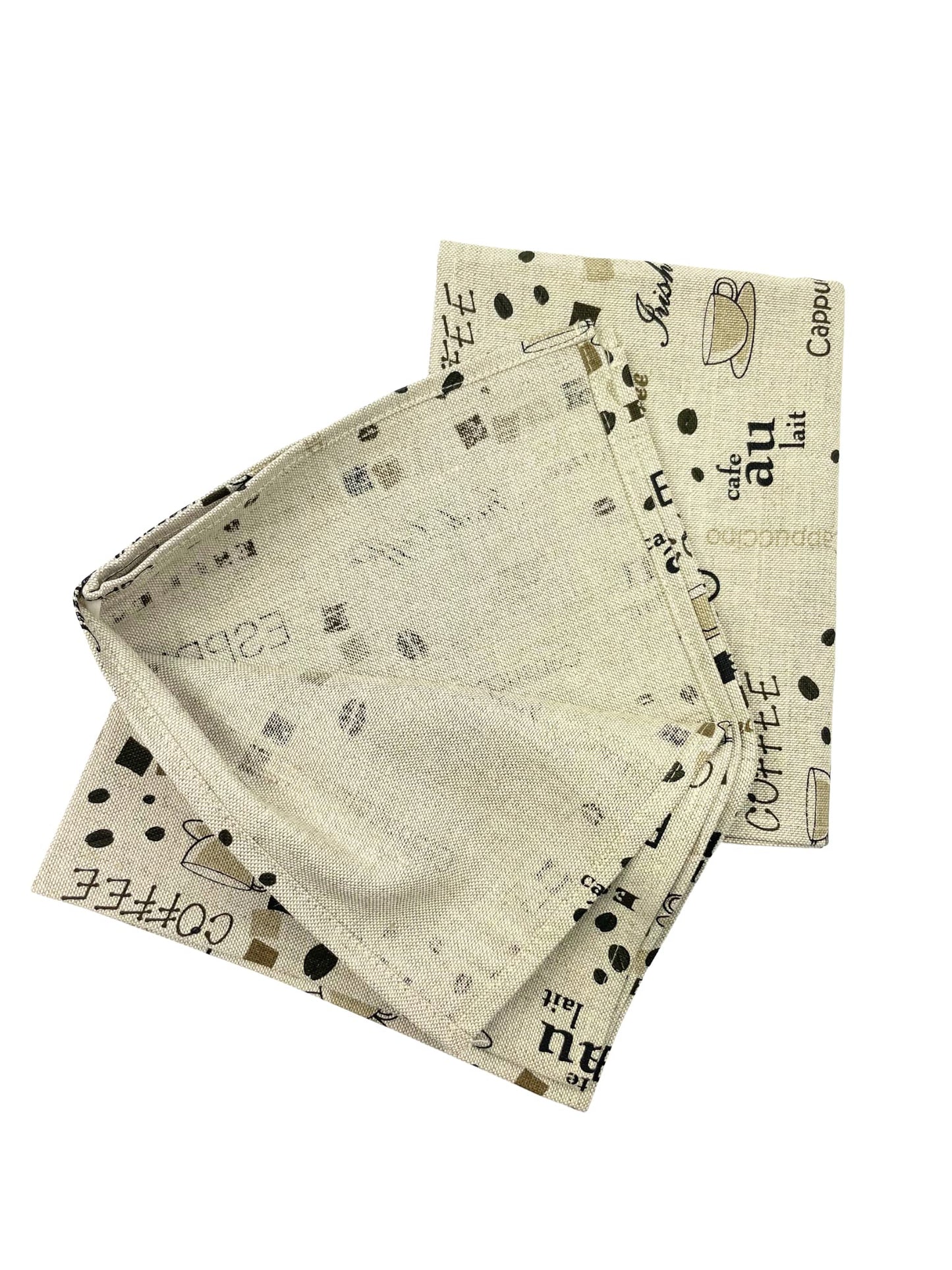 Ger3as Set of 2 Gourmet Tea Towels, Kitchen Towels, Linen Cotton Hand Towels, 50 x 70 cm, Half-Linen Stonewashed Jacquard or Printed Tea Towels