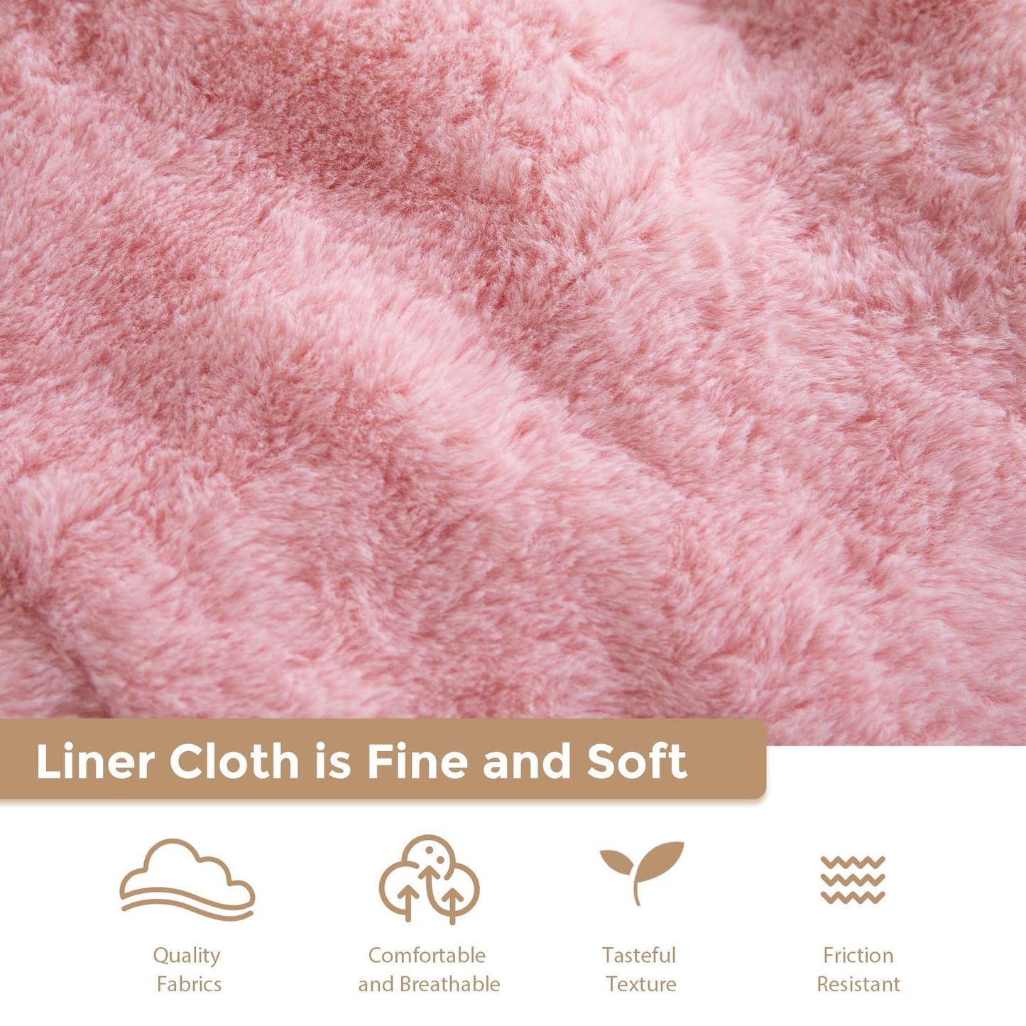 MAXYOYO Giant Bean Bag Bed - Square Bean Bag Chair - Large Sofa with Plush Cover and Fluffy Filling Included for Adult, Couples, Guest (Pink, Double)