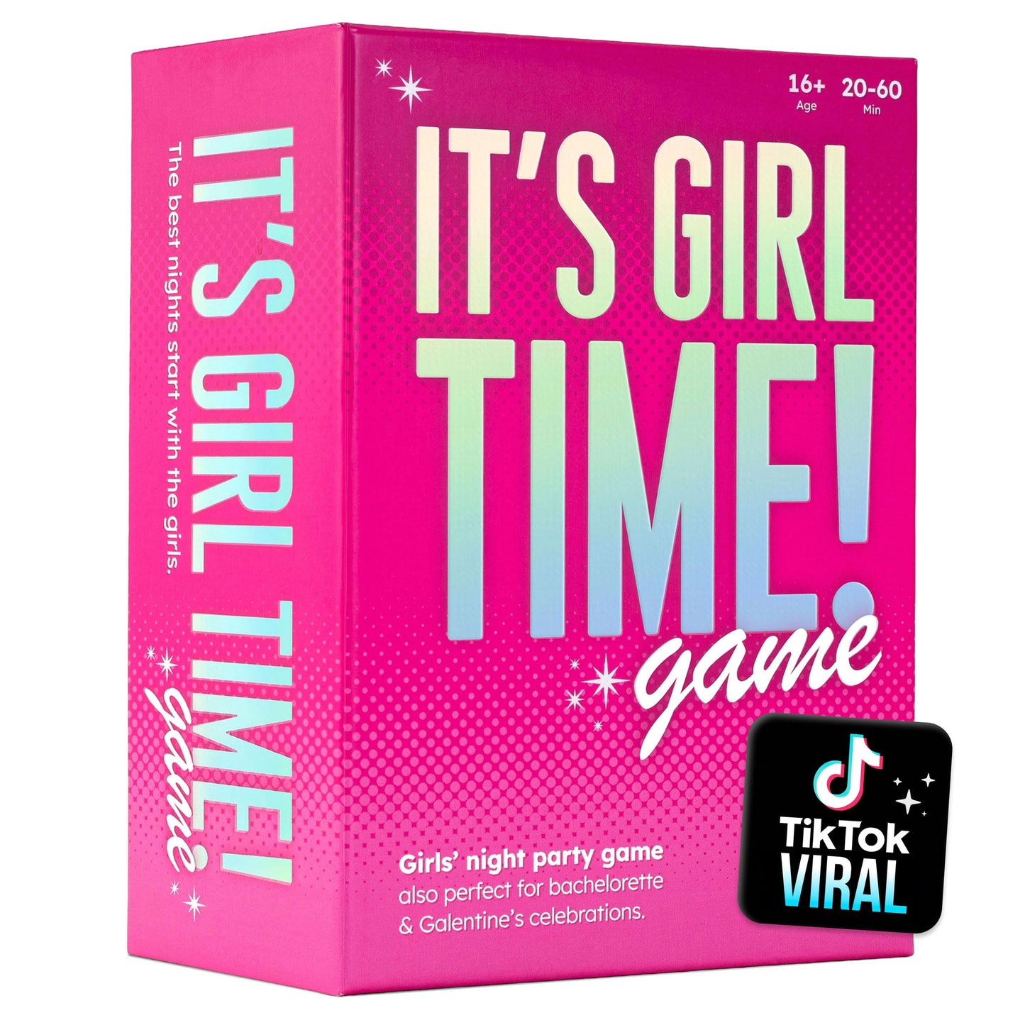 It?s Girl Time - Girls Night Card Game for Bachelorette, Galentines or Ladies Night - 240 Sweet & Sassy Questions with Challenges - Fun Party Game for