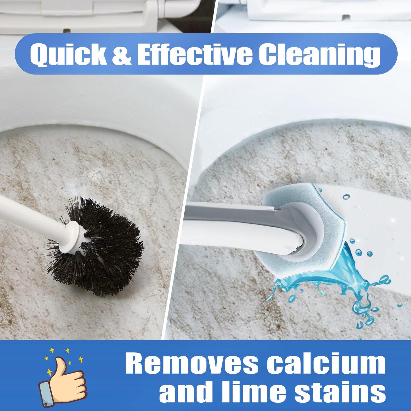 48 Pcs Disposable Toilet Brush Refills, Toilet Bowl Brush Replacement head