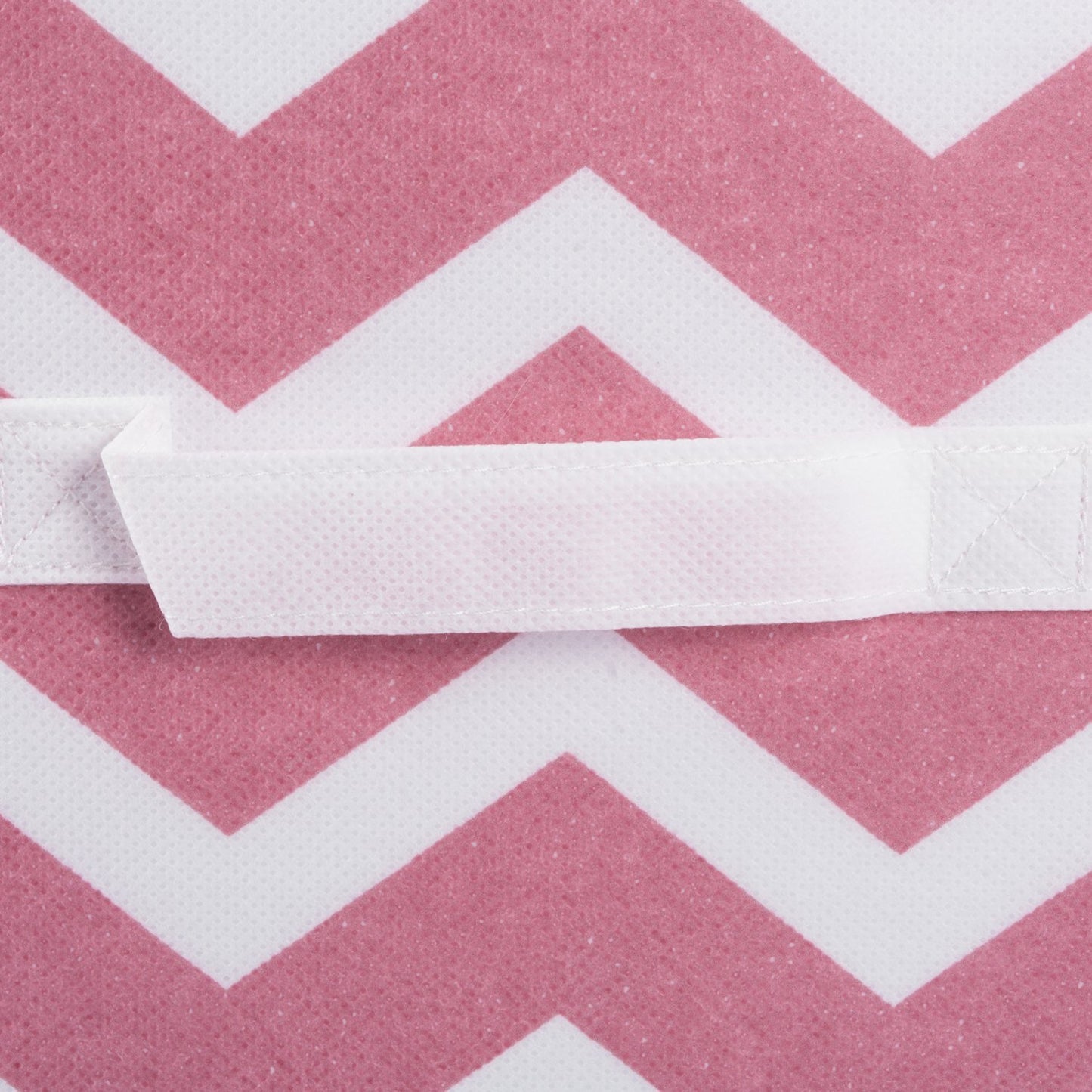 DII Fold-able Fabric Storage Container, 11 x 11 x 11-Inch, Set of 2, Rose Chevron, Small (2)