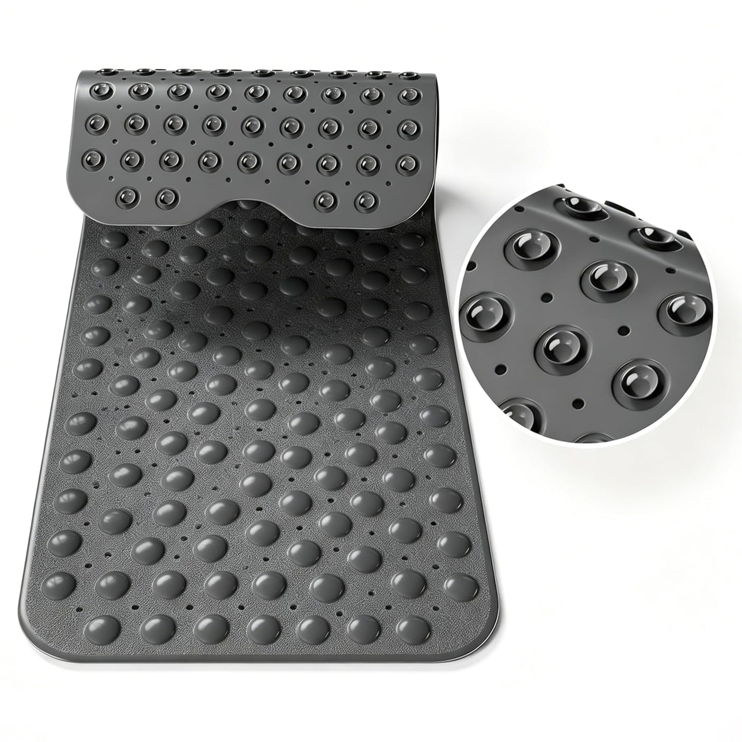 Senshuomy Bath Mat with 200 Suction Cups, Non-slip, Anti-Mould Shower Mat for Bathroom Tubs, Bpa and Latex-Free, Machine Washable, 100 X 40 cm