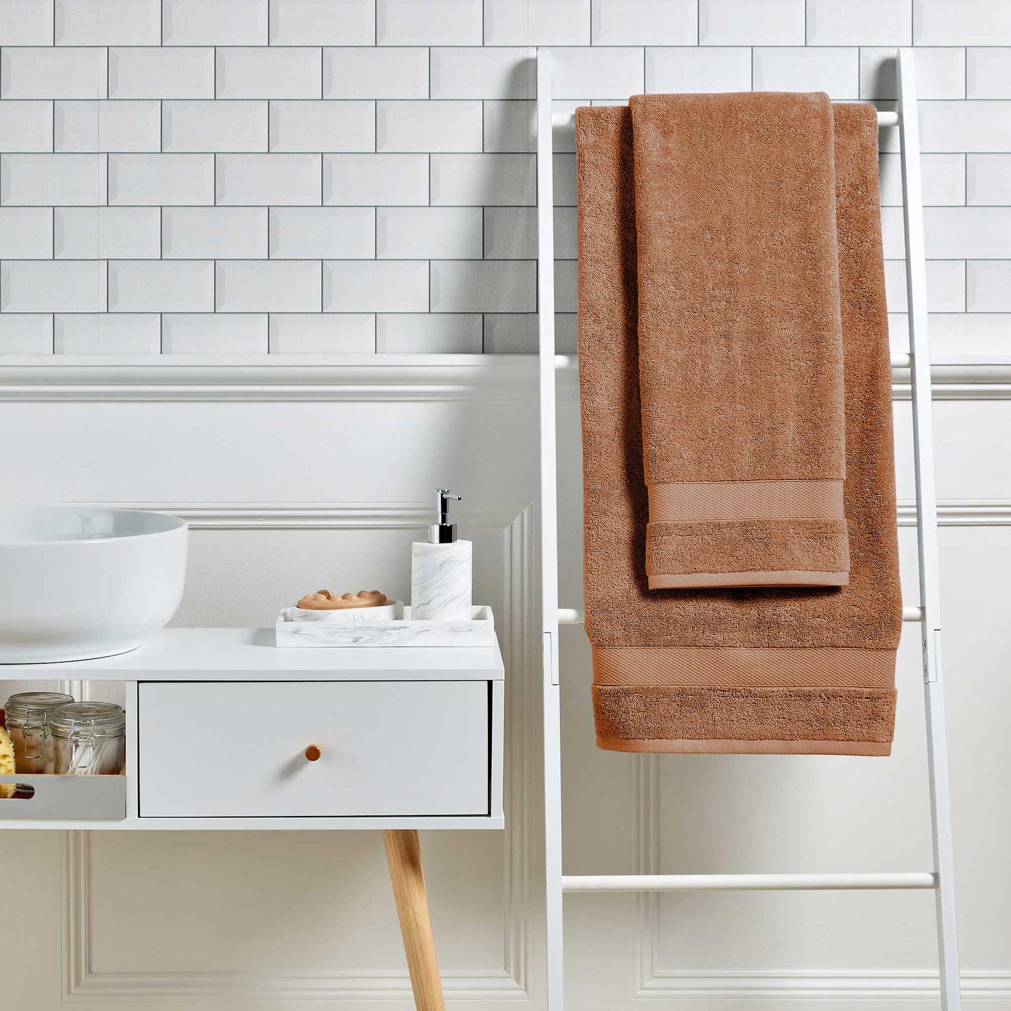 Christy Refresh Bathroom Towel Set | Set of 6 | 2 Bath Sheets 2 Hand Towels 2 Face Cloths | Quick Dry | Gentle Pastel Tones