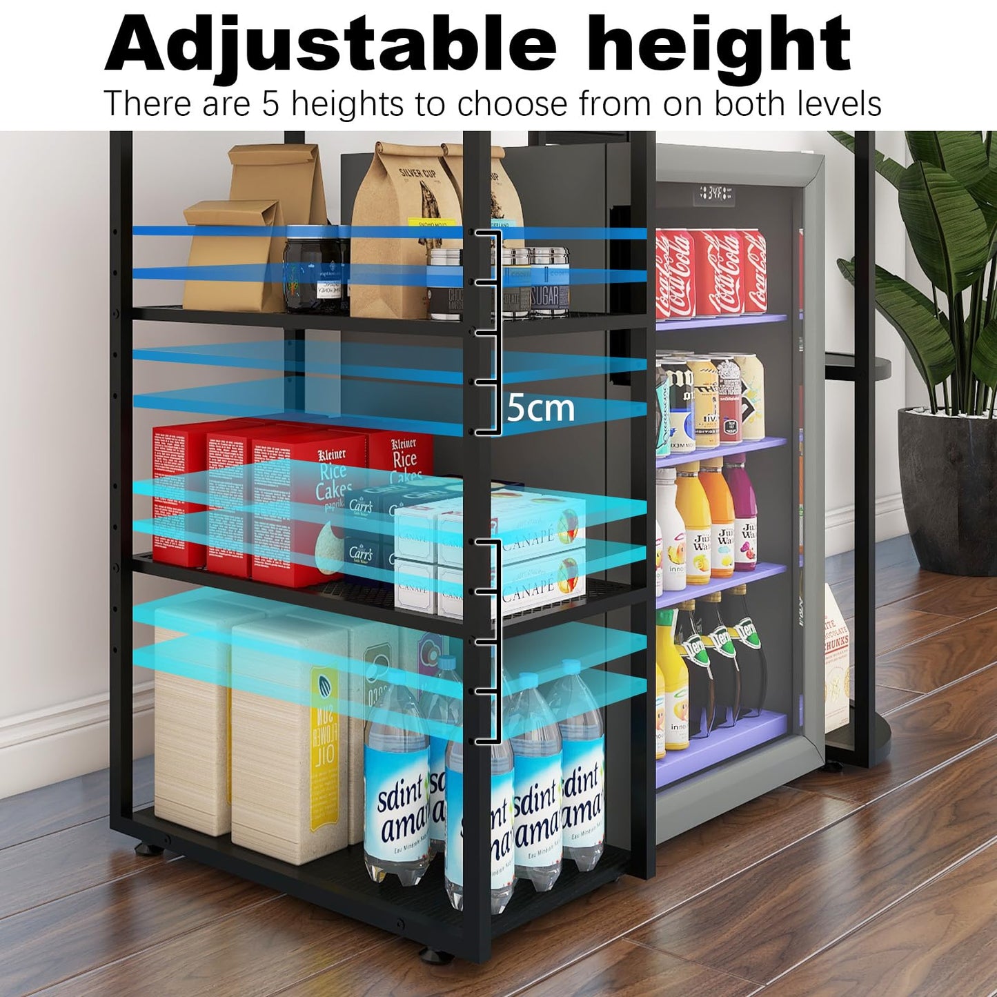 PUNCIA Mini Fridge Cabinet with Storage for Home Dorm Black