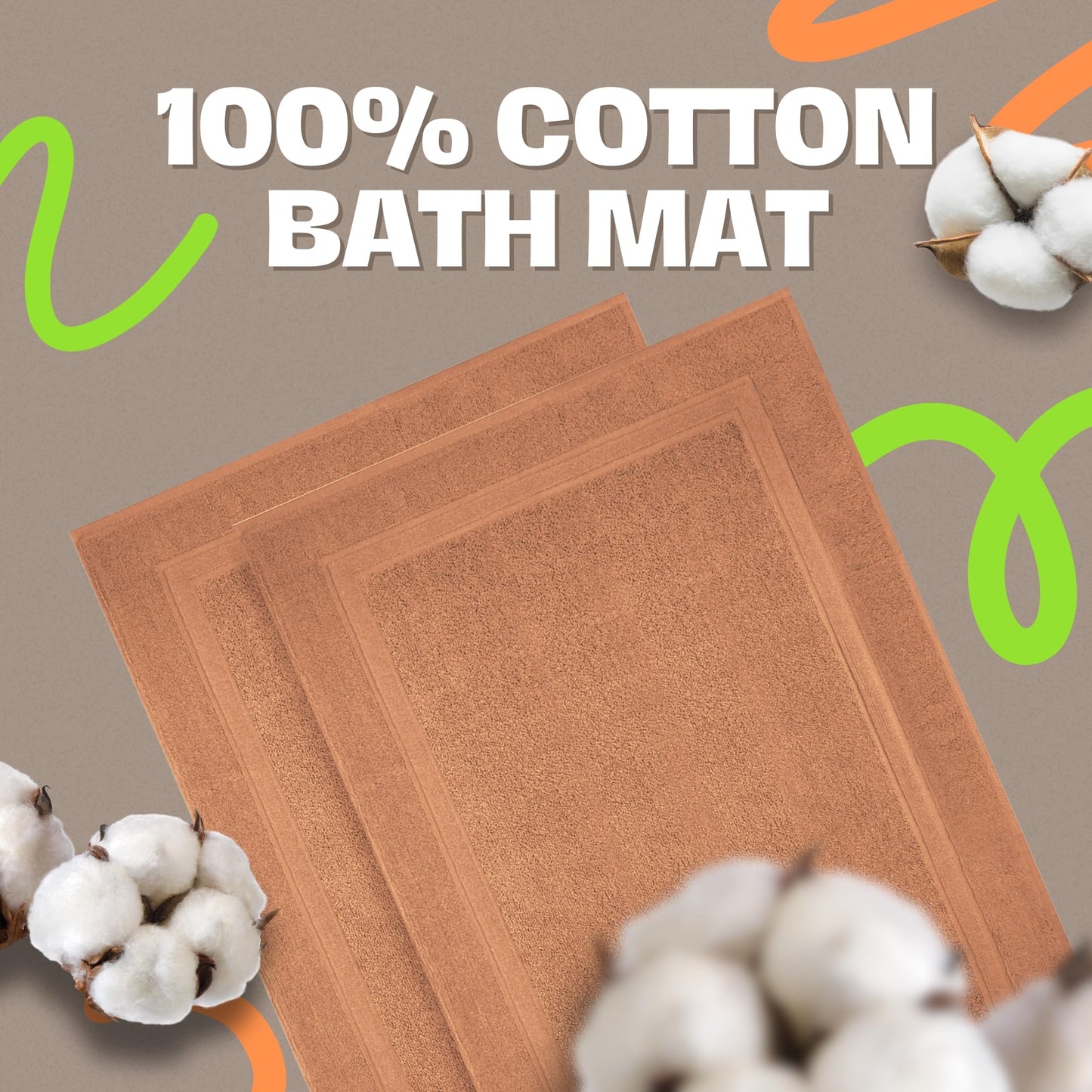 Infinitee Xclusives Cotton Bath Mat (86 x 55 cm) - Bathroom Mat - 2-Pack